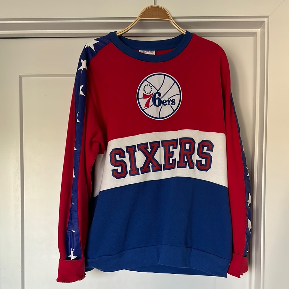 Philadelphia 76ers Red and Blue Sweatshirt